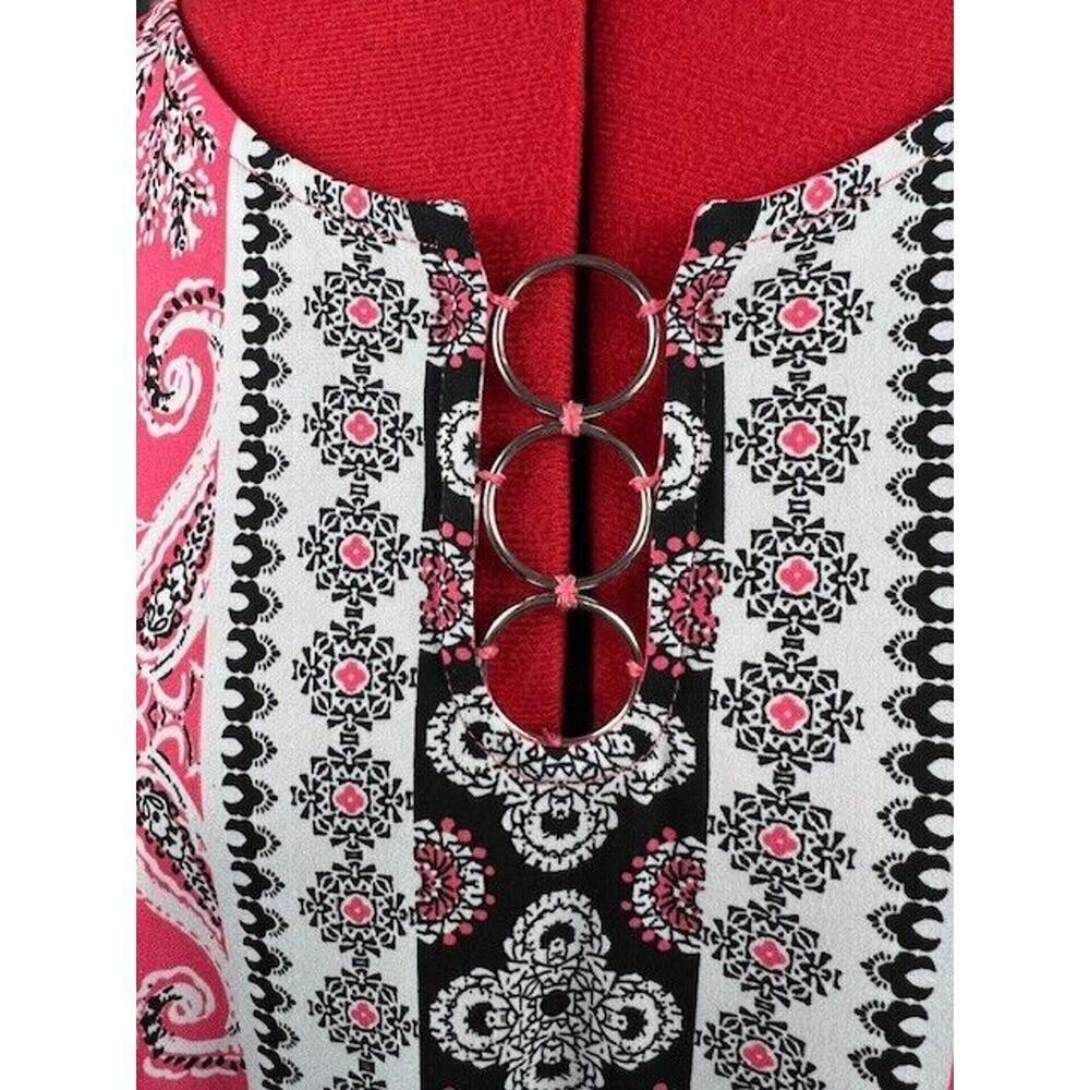 New Directions Women’s Pink Paisley Dress Size Medium - Picture 6 of 7